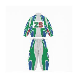 Conjunto cortavientos de poliéster 230 GSM de alta calidad, tela impermeable transpirable, Panel Multicolor, logotipo personalizado, bordado de talla grande - Product Image 2