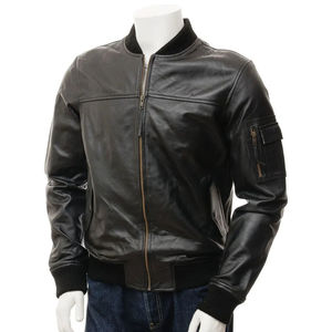 Chaquetas de Cuero con Cierre Frontal Estilo Urbano con Bolsillos para Hombres Adultos Directamente de Fábrica - Chaqueta de Alta Calidad para Hombre - Product Image 3