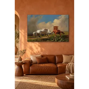 Fida Rudolf Koller Chevaux agités avant la tempête Impression sur toile - Product Image 4