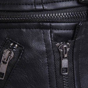 Veste en cuir de couleur unie pour hommes, veste de mode en cuir véritable au design personnalisé, personnalisée, vente en gros sur mesure - Product Image 5