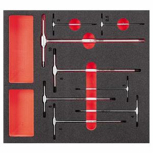 Jeu de clés en T hexagonales en mousse bicolore Usag, 8 pièces - Product Image 1