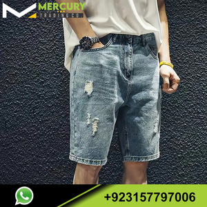 Shorts en jean skinny bleu déchiré de haute qualité pour hommes – Nouvelle collection promotionnelle - Product Image 6