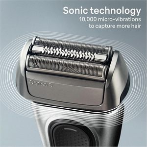 Braun Series 8 8517S Galvano Silver Afeitadora eléctrica Hombres 4 + 1 Elementos de afeitado de precisión Recortadora de pelo largo Wet/Dry Car Home - Product Image 3
