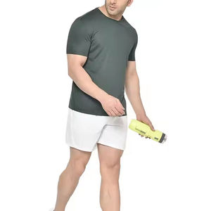 T-shirts décontractés pour hommes de haute qualité, 100% coton, couleur unie, légers, 220 grammes, respirants, logo personnalisé, vente à prix réduit - Product Image 5