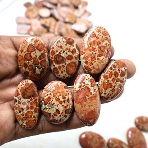 Lote al por mayor de 2025, cabujones de jaspe de asteroide Natural, piedras preciosas sueltas curativas certificadas de cristal de cuarzo de corte ovalado pulido a mano - Product Image 2