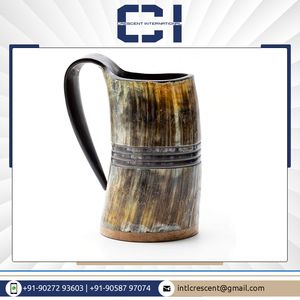 Meilleure vente 500ml Ins Style tasses à bière en céramique fini à la main naturel Viking corne à boire accessoires à bas prix pour les fêtes - Product Image 3