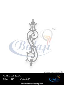 Barandilla de Escalera en Espiral Moderna de Hierro Fundido CI, Panel de 10 mm de Grosor y 30 Pulgadas de Altura, Diseño Decorativo para el Hogar, Barandilla para Balcón - Product Image 3