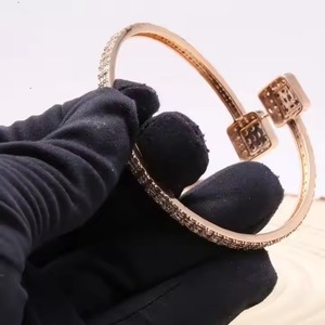 Baguette & RoundCut Bracelet Bracelet Glacé Bling Diamant 925 Argent Plaqué Hip Hop Bracelet pour Hommes Femmes Bijoux - Product Image 2