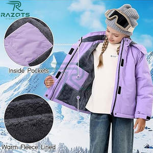 Girls Autumn Cropped <b>Puffer</b> <b>Jacket</b> Long Sleeve Quilted Puffy Bubble Warm Padded Plain Dyed Breathable - Product Image 4