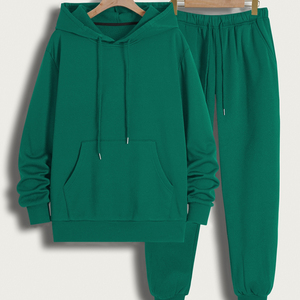 Survêtement uni pour hommes avec logo personnalisé et demi-fermeture à glissière avec poche kangourou pour hommes avec personnalisation complète - Product Image 3