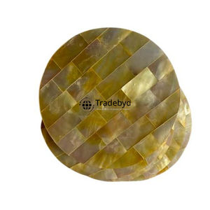 Posavasos Hecho a Mano con Incrustaciones de Nácar de Tradebyd, Cuadrado de 4x4 Pulgadas, Disponible en Diferentes Colores - Decoración de Mesa Elegante y Lujosa para el Hogar u Oficina - Product Image 6