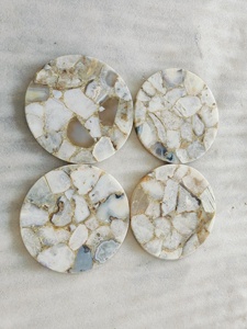 แผ่นรองแก้วและแผ่นรองแก้วทำจากเรซินอีพ็อกซี่ทรงสี่เหลี่ยมหรูหรา - Product Image 2