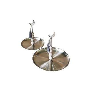 Plateau de service en métal fait à la main, écologique, islamique, arabe, pour les fêtes musulmanes, les fêtes de l'Aïd, les décorations de table pour l'Iftar - Product Image 3