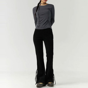 Pantalones Deportivos Acampanados para Mujer, Hechos a Medida al por Mayor, Ropa Casual de Calle, Pantalones Deportivos Holgados con Piernas Acampanadas - Product Image 4