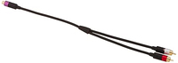 Cable Adaptador Divisor RCA en Y de 12 Pulgadas, 2 Machos a 1 Hembra, con Cubierta Trenzada y Blindaje de Lámina para Reproductores de DVD y Cine en Casa