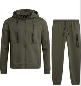 Survêtements à capuche en polyester/coton de la meilleure qualité pour hommes, motif doublé brodé, impression bouffante, style de rue pour la saison d'automne - Product Image 4