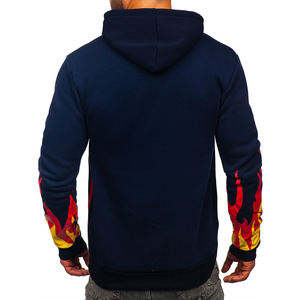 Fabricantes de Ropa, Sudadera con Capucha Personalizada con Etiquetas en el Cuello, Sudadera sin Cierre, Personalizable con Gráficos de Fuego, Sudadera de Forro Polar de Poliéster - Product Image 2