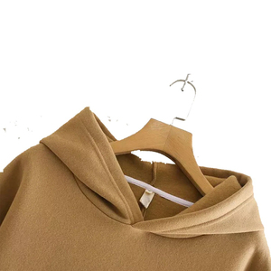 Sudaderas con capucha de punto lavadas con ácido recortadas de alta calidad al por mayor para mujeres fabricantes para ropa de aduanas sudaderas con capucha - Product Image 3