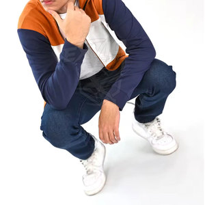 Sudaderas con Cremallera Hechas en Pakistán para Hombre, Diseño Moderno, Contraste de Color, Sudaderas con Cremallera para Hombre a Bajo Precio - Product Image 4