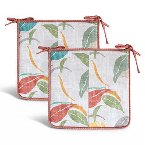 Cojín para Silla Repelente al Agua de 40x40x2 cm, Fácil de Limpiar con Correas de Sujeción, Uso en Interiores y Exteriores, Cojines y Almohadas para Exteriores - Product Image 1