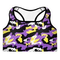 Soutien-gorge de sport et haut de gym réversible, respirant, séchage rapide, écologique, grande taille, couleurs du drapeau Enby, pour le yoga et les activités sportives, motif fierté non binaire