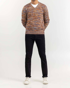 Pull à col rond pour homme en maille unie, personnalisé, OEM, pour l'hiver, respirant, pour homme - Product Image 3