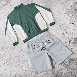 Veste coupe-vent d'hiver en coton imperméable pour homme, deux pièces, avec short patchwork et logo personnalisé éco-responsable - Product Image 3