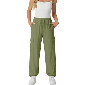 Pantalon pour femmes Logon personnalisé en gros Pantalon de survêtement respirant à séchage rapide avec poches Joggers cargo personnalisés confortables - Product Image 2