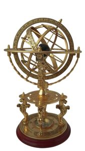 Esfera armilar náutica retro en latón macizo con elegante diseño de anillo para aficionados a la historia y decoradores de interiores - Product Image 2