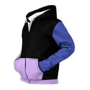 Street Wear nouvelle mode haute qualité hiver hommes polaire coton mélangé impression numérique surdimensionné fermeture éclair Sublimation sweats à capuche - Product Image 5