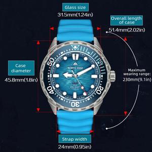 Meilleures offres pour la montre de plongée professionnelle solaire en alliage de titane NORTH EDGE TRITON-TI - Product Image 6