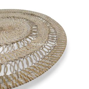 Eco Friendly Handmade Rattan Placemat Crafted From Natural Material For Dining <b>Table</b> <b>Protection</b> And Decoration - Product Image 2