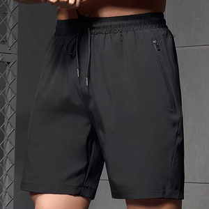 Short de bain pour homme à taille élastique personnalisée avec cordon de serrage, course à pied, 100% polyester, imperméable, anti-froissement, style streetwear - Product Image 2