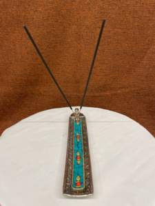 Soporte de barra de incienso Chapado en plata con forma de rectángulo hecho a mano para artesanía de Metal duradero para decoración del hogar - Product Image 3