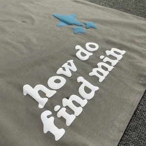 ขายส่งเสื้อยืดเปล่าพรีเมี่ยมผ้าฝ้ายหนัก 3d พัฟพิมพ์เสื้อยืดเสื้อยืดขนาดใหญ่สําหรับผู้ชาย - Product Image 5