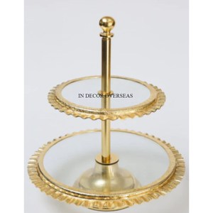 Hot Selling White Color <b>Marble</b> Round Shape And High Grade Gold Plated Heavy Duty Metal Fancy Designer Luxury <b>Cake</b> Display <b>Stand</b> - Product Image 6