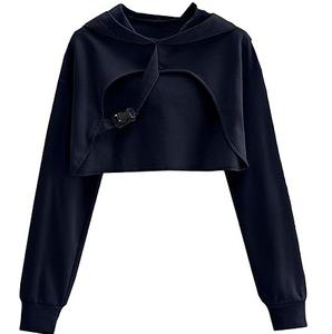 Sudadera con Capucha Corta de Alta Calidad al por Mayor, Personalizada, Estilo Urbano para Mujer, Sudadera Corta con Capucha para Mujer, Ropa de Invierno - Product Image 1