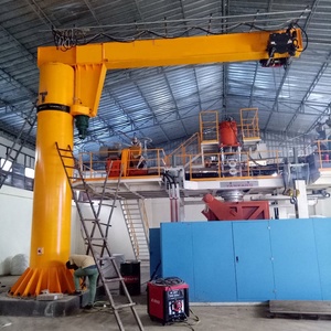 Grue à flèche fixe sur colonne, triphasée, pour atelier, montée au sol, 500 kg, 1 tonne, 2 tonnes, avec palan électrique - Product Image 4