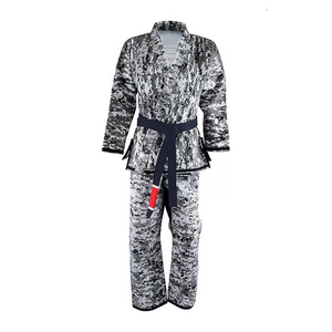 Ensemble d'uniformes d'entraînement de Jiu-Jitsu pour hommes adultes, coupe ajustée, léger, 100% coton, vêtements d'entraînement pour les arts martiaux - Product Image 1