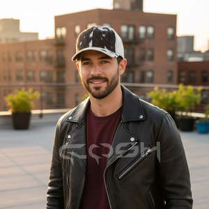 Gorro de Béisbol Occidental de Cuero Genuino con Pelo de Vaca, Hecho a Mano - Product Image 5