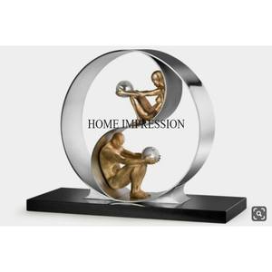 Figure de visage en bois d'acacia de haute qualité avec la sculpture attrayante de regard de concepteur de papillons en métal résistant d'Inde - Product Image 6