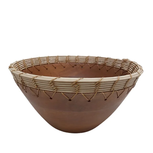 Meilleur prix inde vaisselle en bois polonais naturel saladier conception Simple échantillons personnalisés emballés dans du carton - Product Image 3