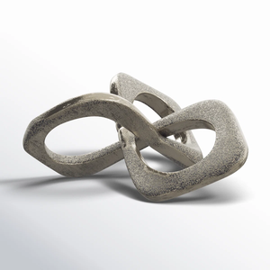 Sculpture élégante en aluminium poli plaqué argent, art moderne, idéale pour les mariages, les fêtes et la décoration intérieure du salon. - Product Image 6