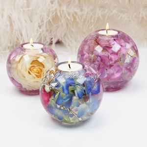 Bougeoir moderne en résine et bois fait à la main, forme personnalisée, pour la décoration de la maison, cadeaux de la Saint-Valentin, cadeaux de mariage - Product Image 2