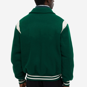 แจ็กเก็ตเบสบอลนักศึกษาวิทยาลัยมหาวิทยาลัยเลตเทอร์แมนสำหรับฤดูหนาวเสื้อแจ็คเก็ตแขนเสื้อหนังสีขาวและสีขาวสำหรับผู้ชาย - Product Image 3