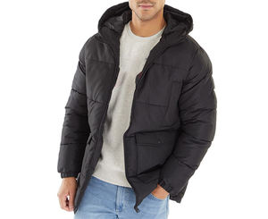 Chaqueta acolchada de gran tamaño con cremallera sólida de calidad superior, chaquetas de plumón impermeables acolchadas personalizadas cálidas de invierno para hombres 2026 - Product Image 1
