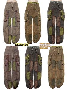 Vente en gros de pantalons Sama Aladdin en coton pour femmes vêtements décontractés de style bohème de yoga coupe ample hiver respirant tissu vintage écologique - Product Image 6
