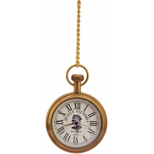 นาฬิกาพกทองเหลืองวินเทจลายบุคคลสีทองแบบวินเทจจี้ทองเหลืองนาฬิกาคลาสสิก - Product Image 4