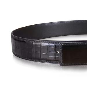 Superventas Unisex Nuevo estilo Grueso Cinturones de cuero genuino Diseño de cocodrilo de moda - Product Image 5