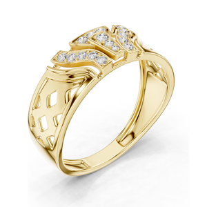 Bague pour femme en diamant de laboratoire 0,167 CT VVS-VS EF, or 18 carats, options or rose, or jaune, or blanc, moissanite, élégante - Product Image 5